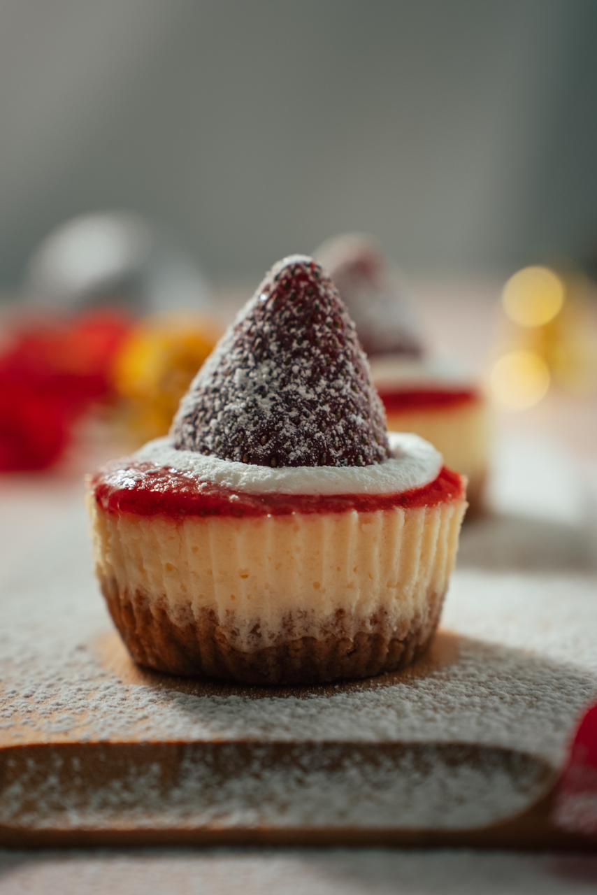 Santa Hat Mini CheesCake